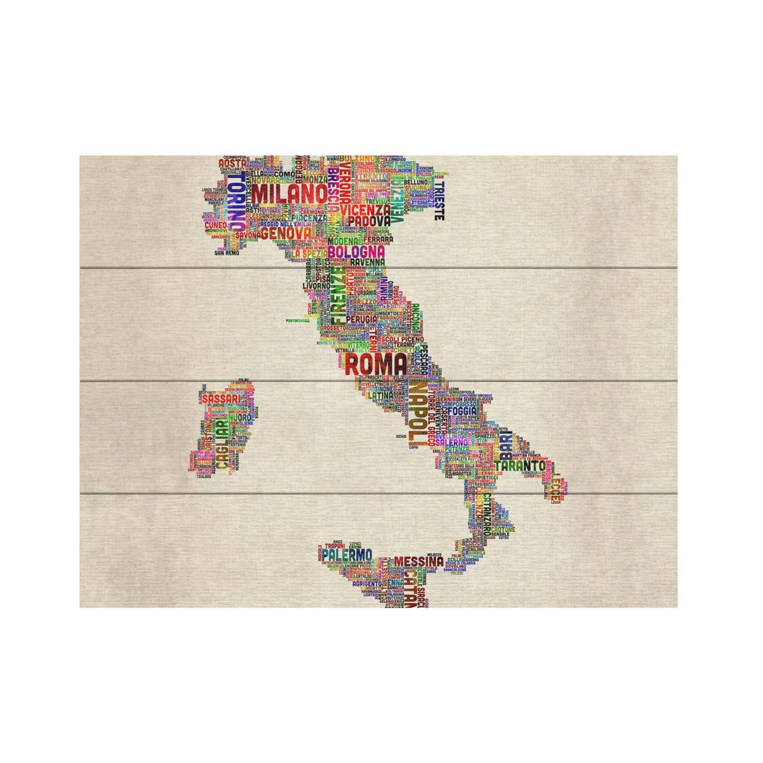 Wall Art 12 x 16 Inches Titled Italy II Ready to Hang Printed on Wooden Planks Image 2