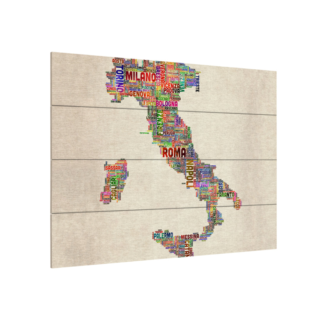 Wall Art 12 x 16 Inches Titled Italy II Ready to Hang Printed on Wooden Planks Image 3