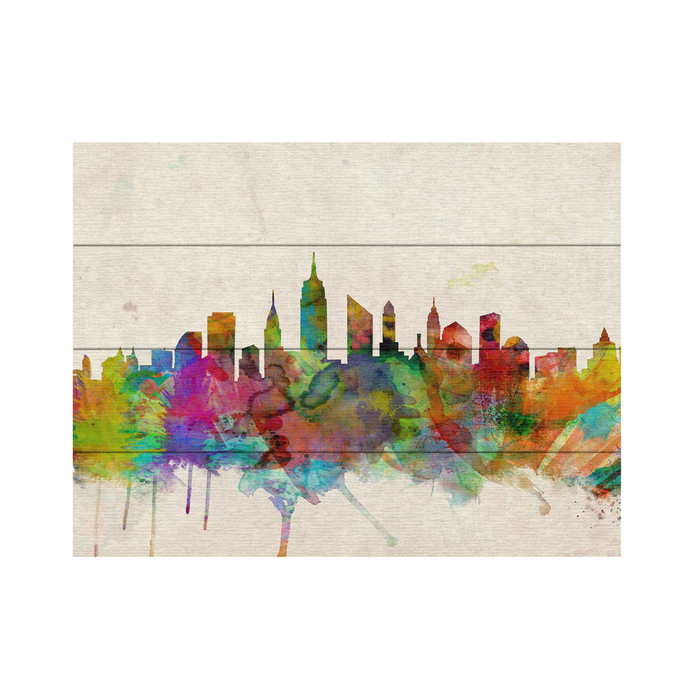 Wall Art 12 x 16 Inches Titled York Skyline Tompsett Ready to Hang Printed on Wooden Planks Image 2