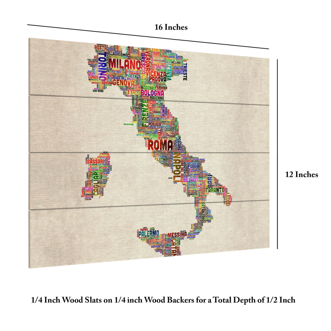 Wall Art 12 x 16 Inches Titled Italy II Ready to Hang Printed on Wooden Planks Image 6