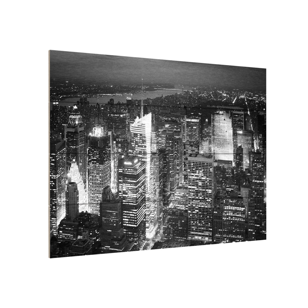 Wall Art 12 x 16 Inches Titled Times Square Ready to Hang Printed on Wooden Planks Image 3