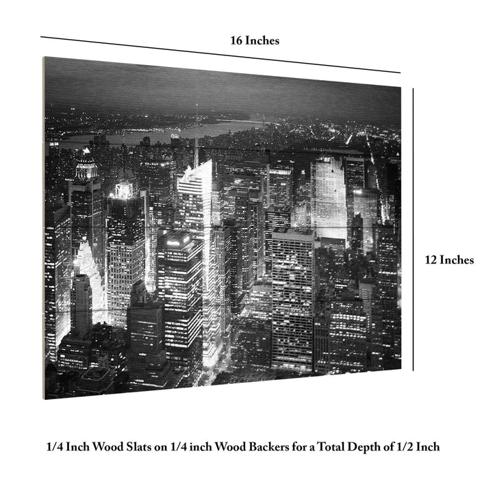 Wall Art 12 x 16 Inches Titled Times Square Ready to Hang Printed on Wooden Planks Image 6