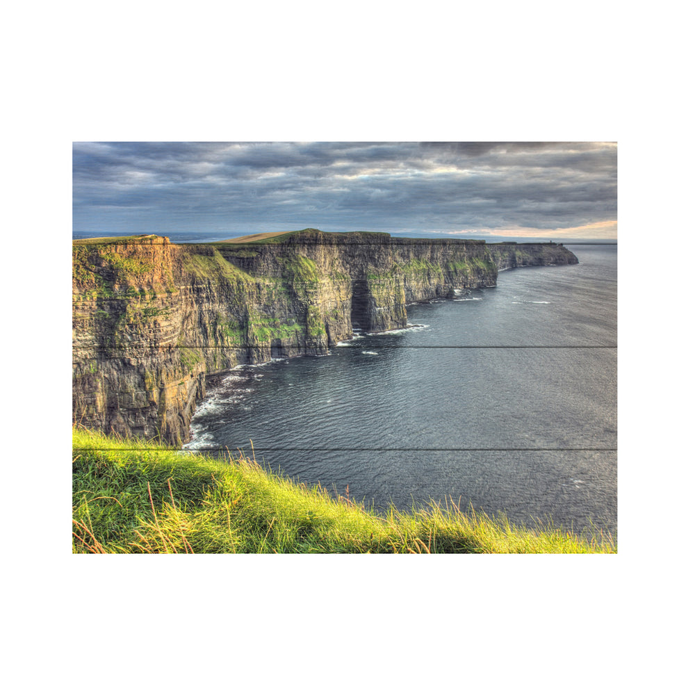 Wall Art 12 x 16 Inches Titled Cliffs of Moher Ireland Ready to Hang Printed on Wooden Planks Image 2