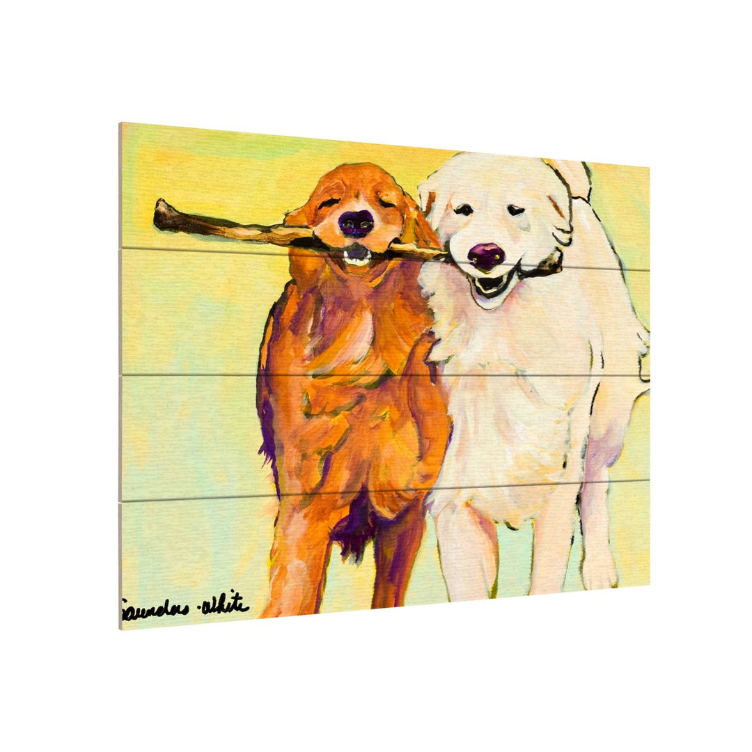 Wall Art 12 x 16 Inches Titled Stick With Me 1 Ready to Hang Printed on Wooden Planks Image 3