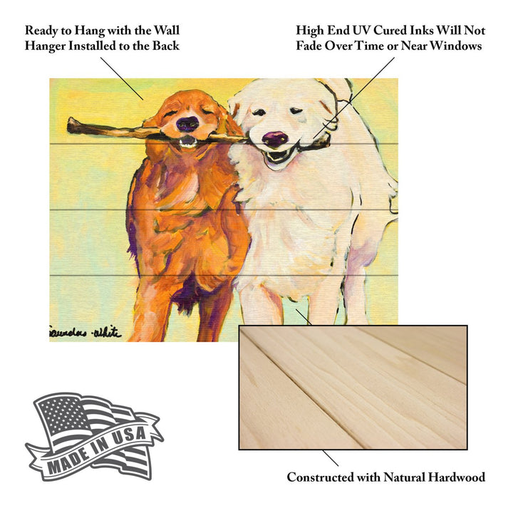 Wall Art 12 x 16 Inches Titled Stick With Me 1 Ready to Hang Printed on Wooden Planks Image 5