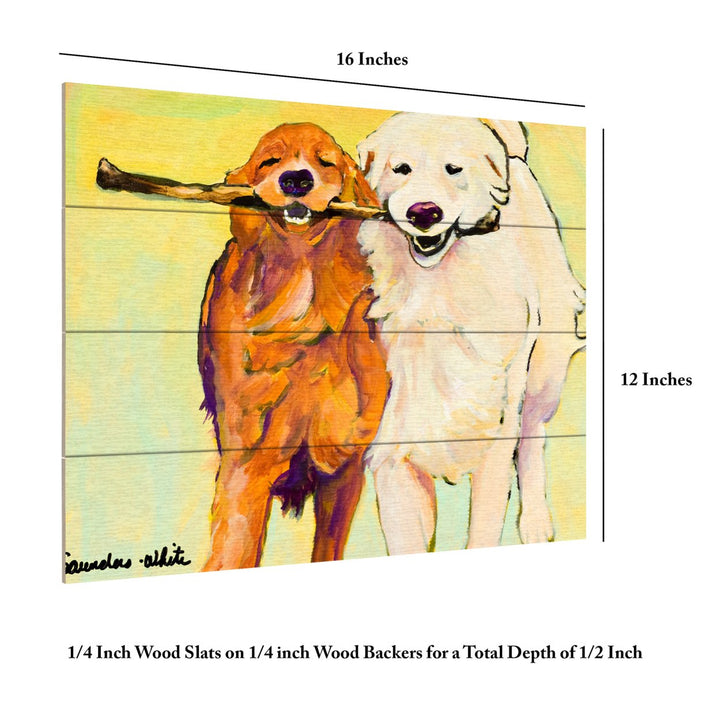 Wall Art 12 x 16 Inches Titled Stick With Me 1 Ready to Hang Printed on Wooden Planks Image 6