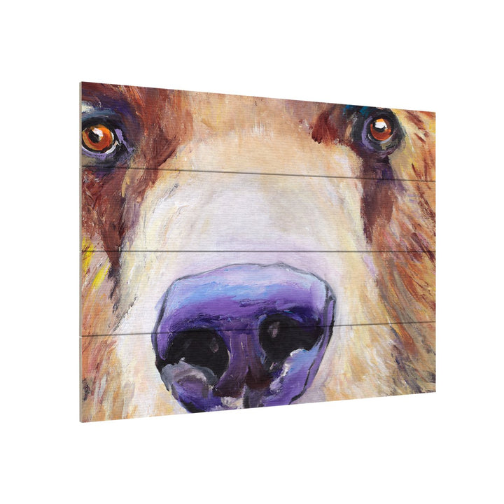 Wall Art 12 x 16 Inches Titled The Sniffer Ready to Hang Printed on Wooden Planks Image 3