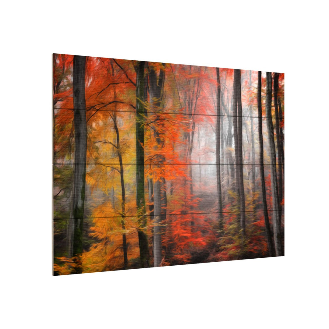 Wall Art 12 x 16 Inches Titled Wildly Red Ready to Hang Printed on Wooden Planks Image 3