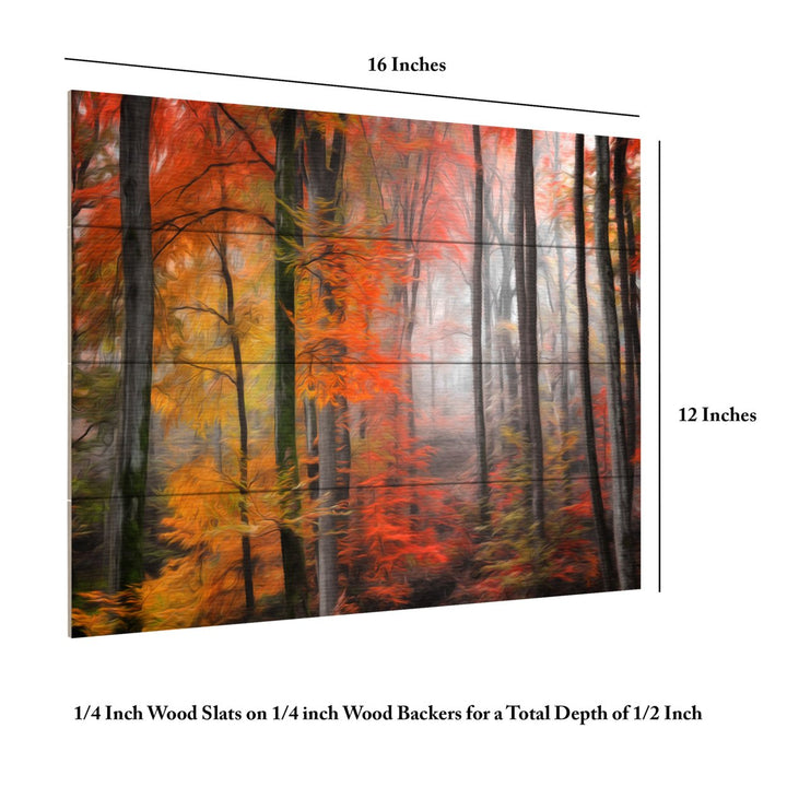 Wall Art 12 x 16 Inches Titled Wildly Red Ready to Hang Printed on Wooden Planks Image 6