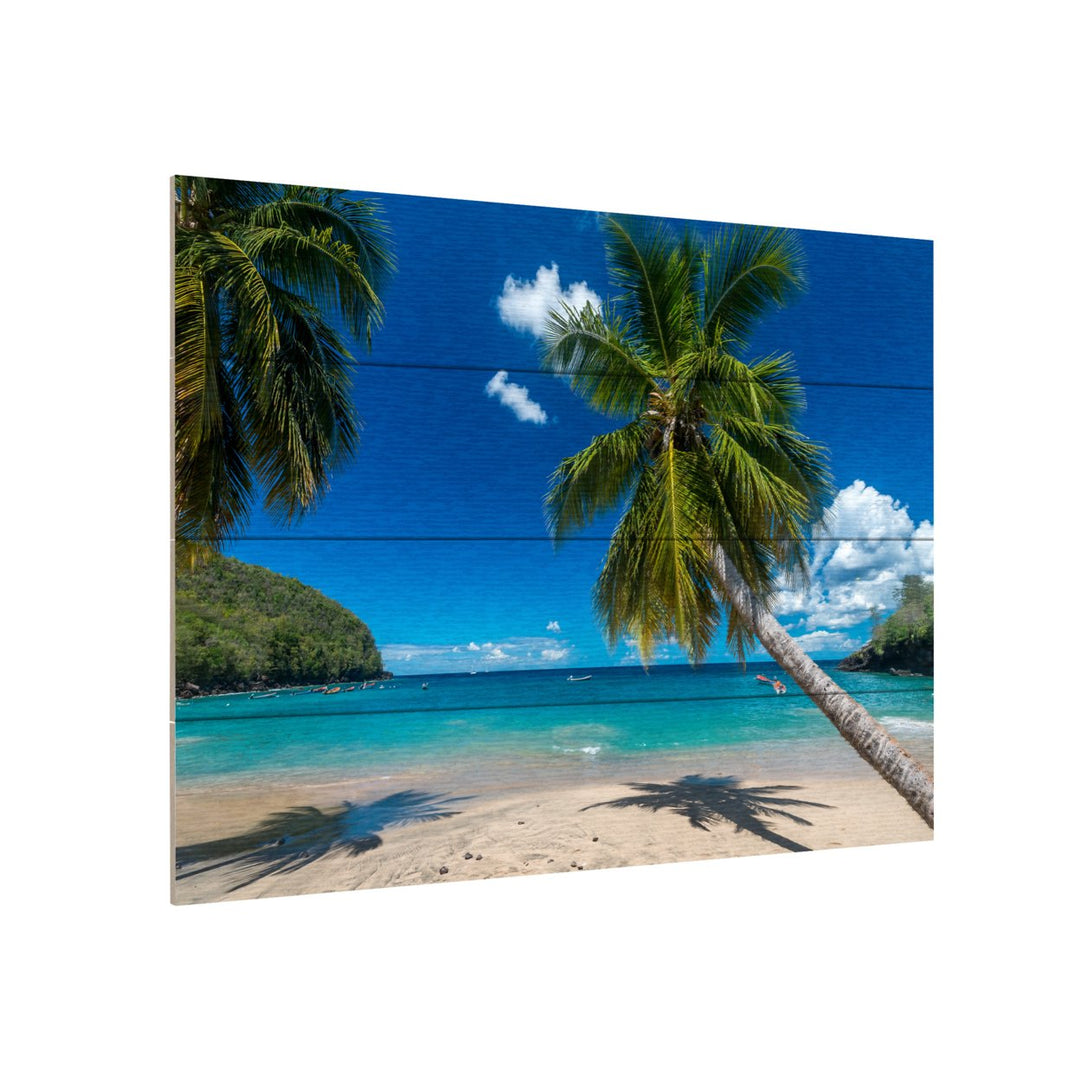 Wall Art 12 x 16 Inches Titled Martinique Ready to Hang Printed on Wooden Planks Image 3