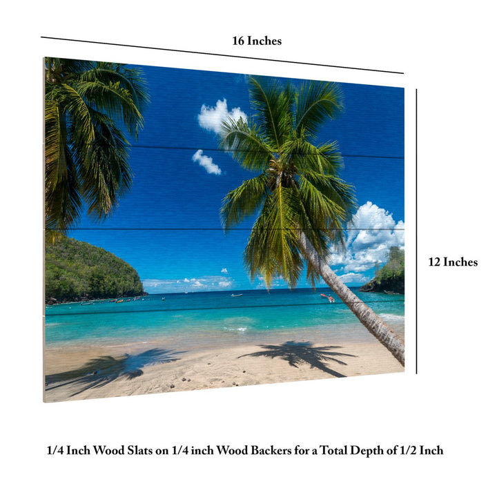 Wall Art 12 x 16 Inches Titled Martinique Ready to Hang Printed on Wooden Planks Image 6