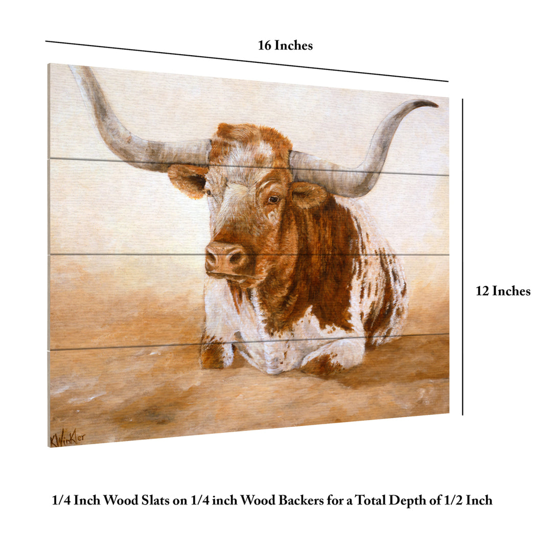 Wall Art 12 x 16 Inches Titled Easy Rider Cows Ready to Hang Printed on Wooden Planks Image 6