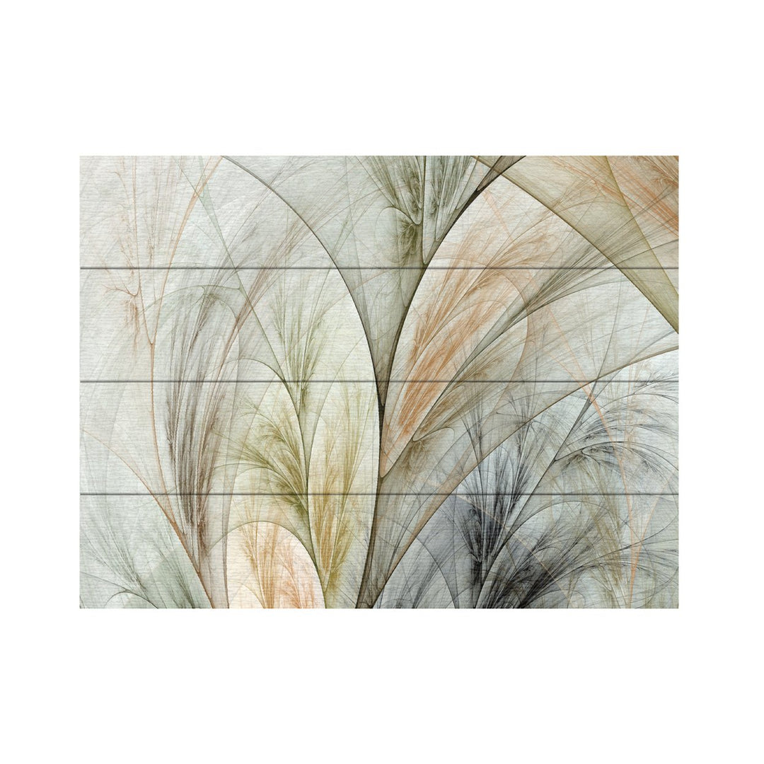 Wall Art 12 x 16 Inches Titled Fractal Grass V Ready to Hang Printed on Wooden Planks Image 2