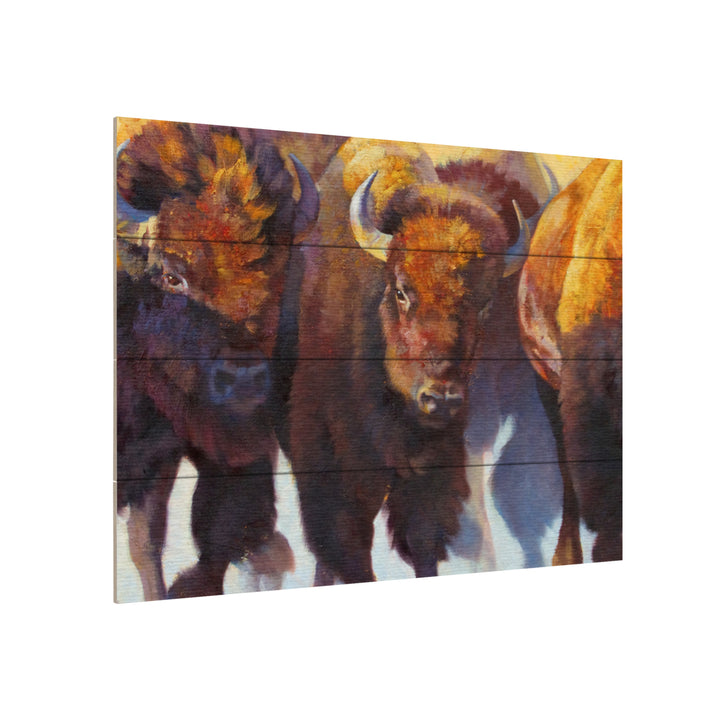 Wall Art 12 x 16 Inches Titled Wall Of Thunder Ready to Hang Printed on Wooden Planks Image 3