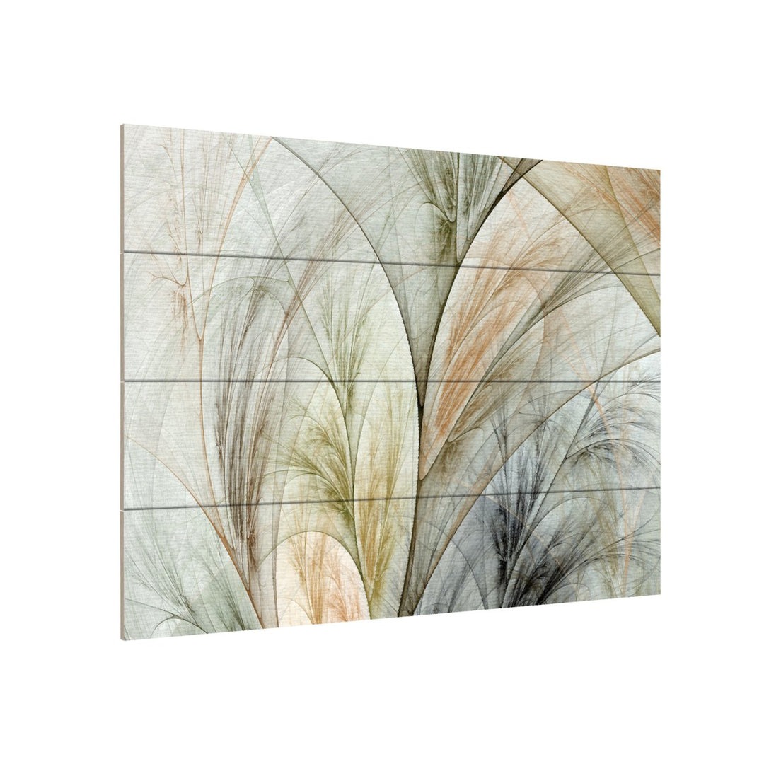 Wall Art 12 x 16 Inches Titled Fractal Grass V Ready to Hang Printed on Wooden Planks Image 3