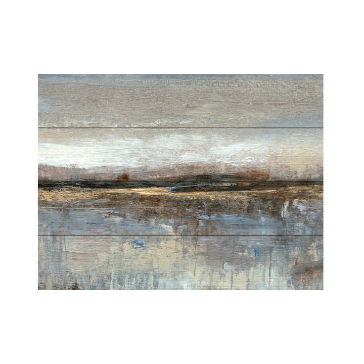 Wall Art 12 x 16 Inches Titled Grey Mist Ii Ready to Hang Printed on Wooden Planks Image 2