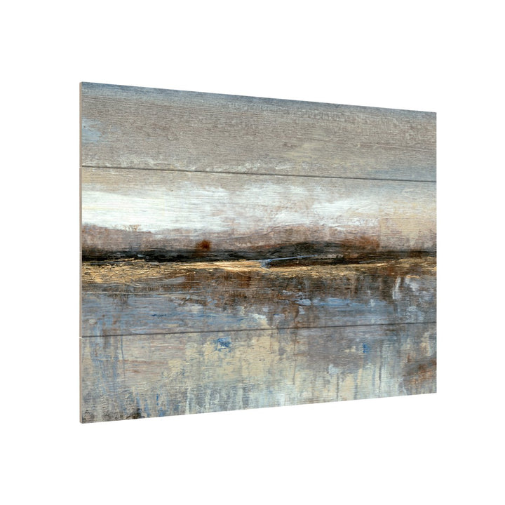 Wall Art 12 x 16 Inches Titled Grey Mist Ii Ready to Hang Printed on Wooden Planks Image 3