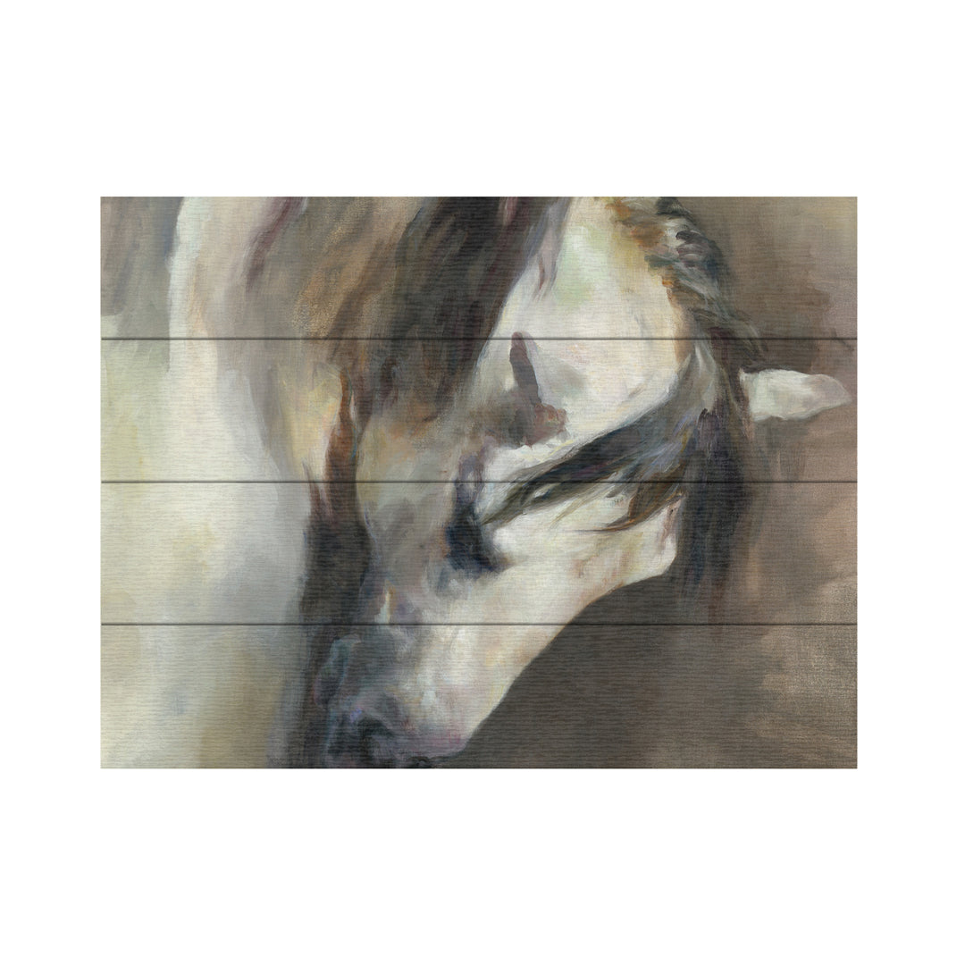 Wall Art 12 x 16 Inches Titled Classical Horse Ready to Hang Printed on Wooden Planks Image 2