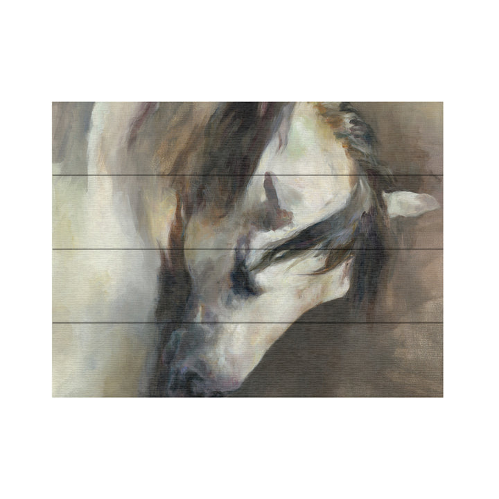 Wall Art 12 x 16 Inches Titled Classical Horse Ready to Hang Printed on Wooden Planks Image 2