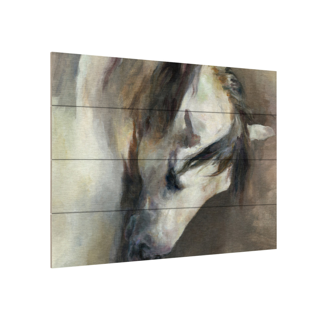 Wall Art 12 x 16 Inches Titled Classical Horse Ready to Hang Printed on Wooden Planks Image 3