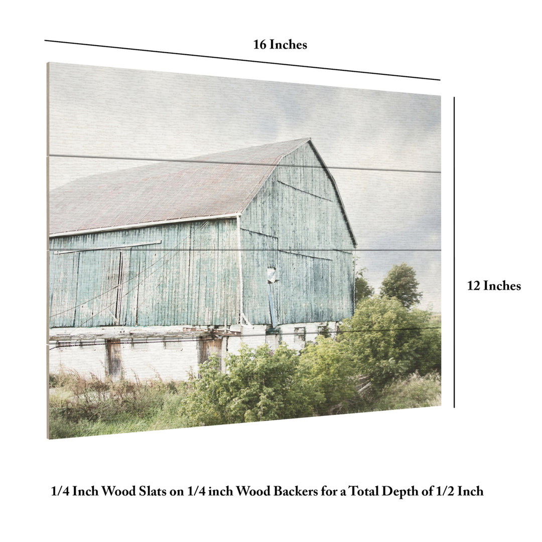 Wall Art 12 x 16 Inches Titled Late Summer Barn I Crop Ready to Hang Printed on Wooden Planks Image 6