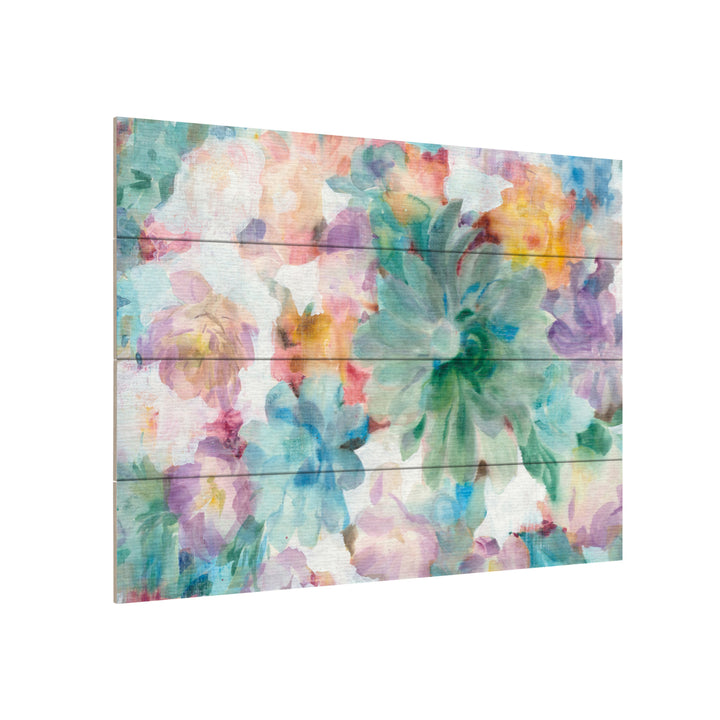 Wall Art 12 x 16 Inches Titled Succulent Florals Crop Ready to Hang Printed on Wooden Planks Image 3