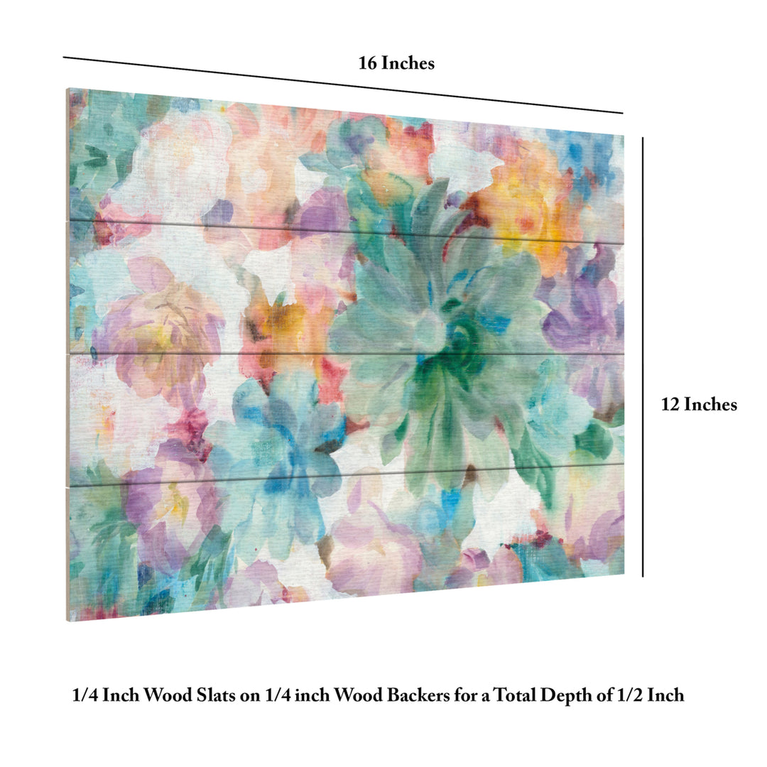 Wall Art 12 x 16 Inches Titled Succulent Florals Crop Ready to Hang Printed on Wooden Planks Image 6