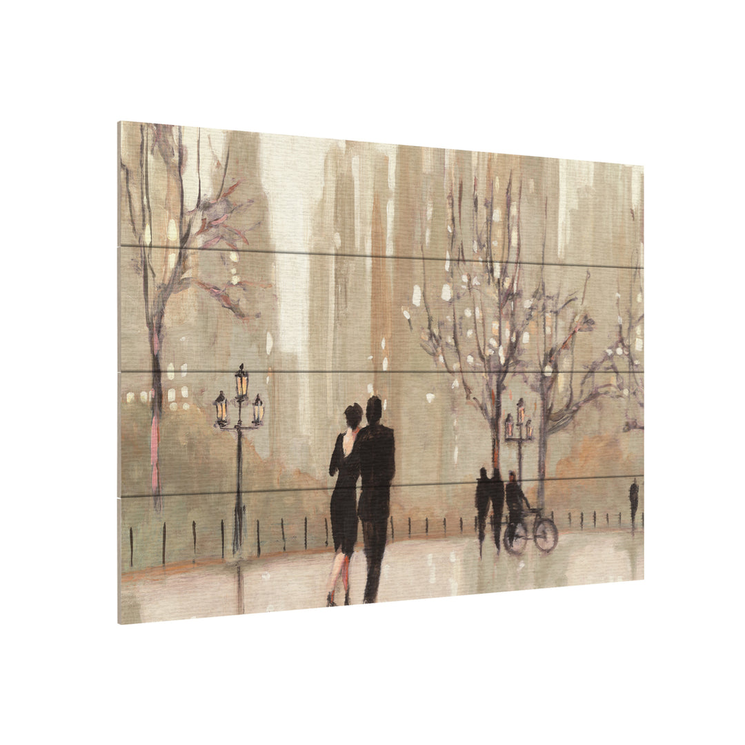 Wall Art 12 x 16 Inches Titled An Evening Out Neutral Ready to Hang Printed on Wooden Planks Image 3