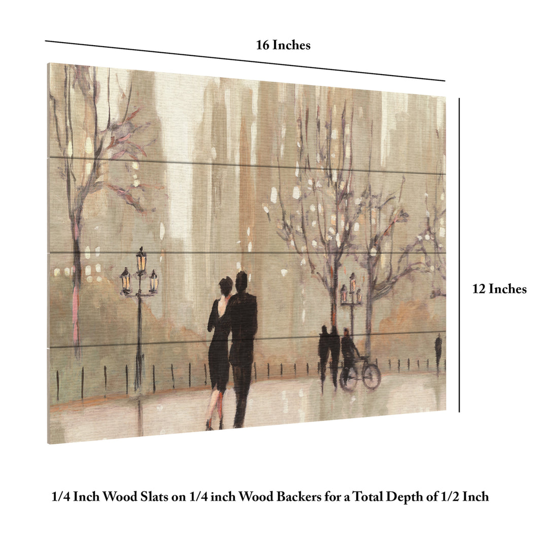 Wall Art 12 x 16 Inches Titled An Evening Out Neutral Ready to Hang Printed on Wooden Planks Image 6