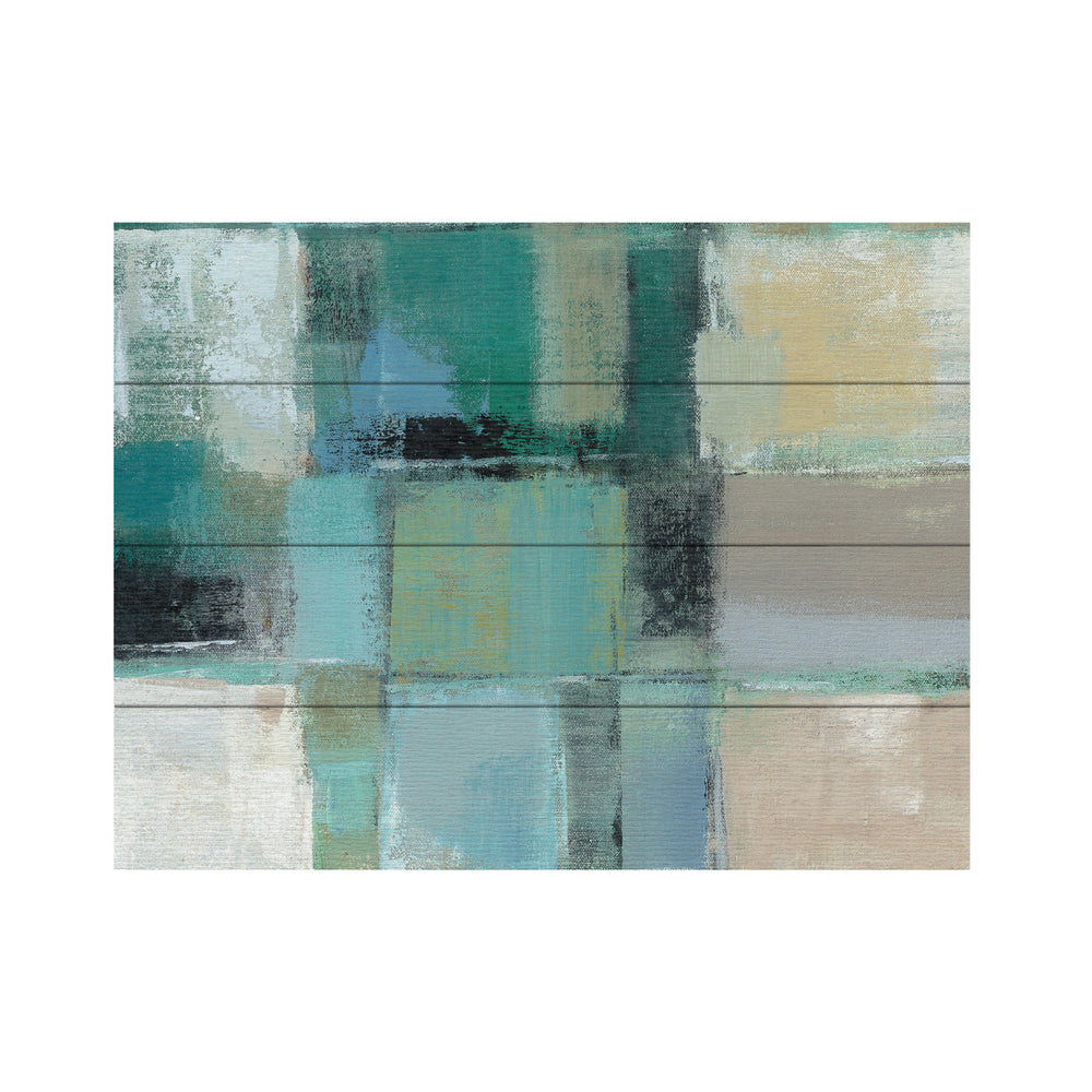 Wall Art 12 x 16 Inches Titled Island Hues Crop II Ready to Hang Printed on Wooden Planks Image 2