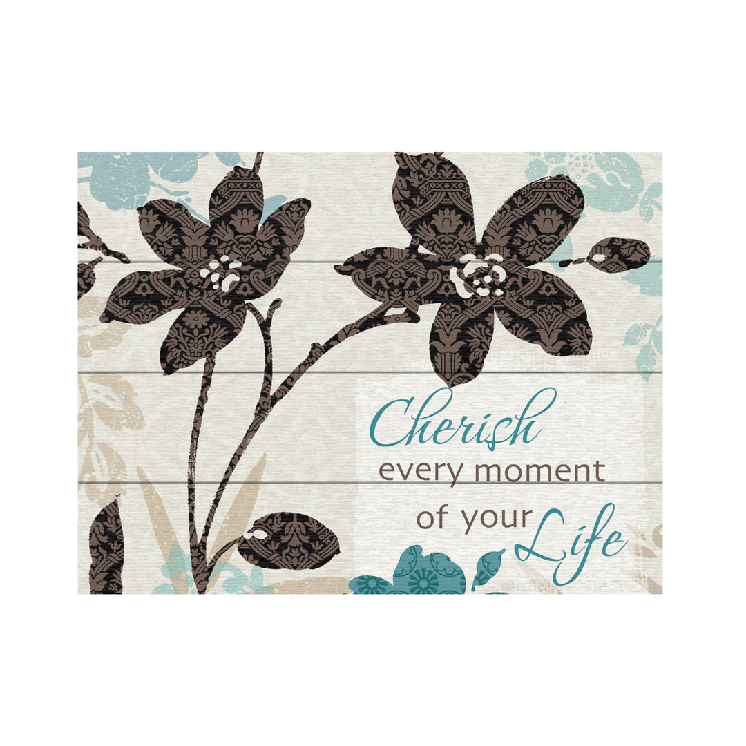 Wall Art 12 x 16 Inches Titled Botanical Touch Quote I Ready to Hang Printed on Wooden Planks Image 2