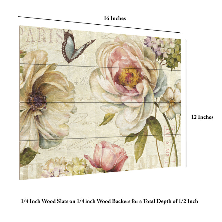 Wall Art 12 x 16 Inches Titled Marche de Fleurs IV Ready to Hang Printed on Wooden Planks Image 6