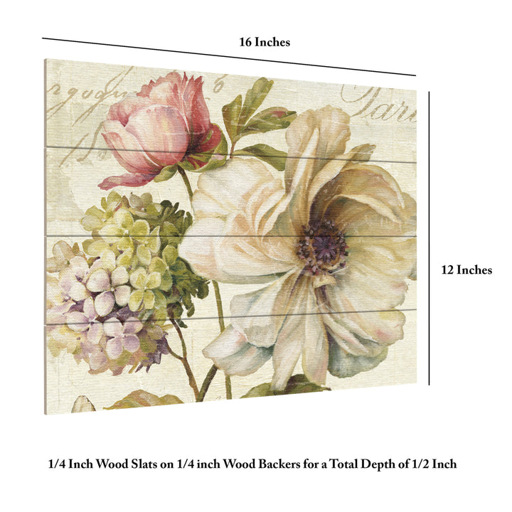 Wall Art 12 x 16 Inches Titled Marche de Fleurs II Ready to Hang Printed on Wooden Planks Image 6