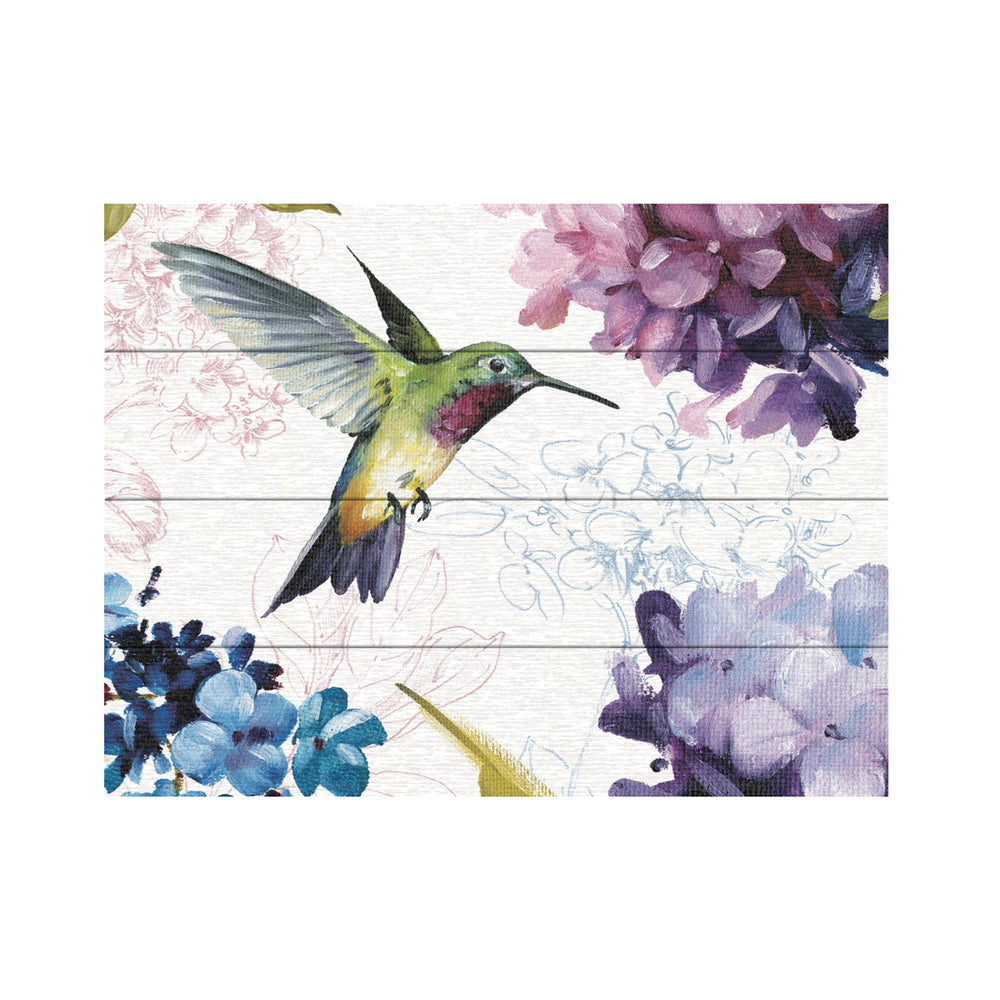 Wall Art 12 x 16 Inches Titled Spring Nectar Square II Ready to Hang Printed on Wooden Planks Image 2