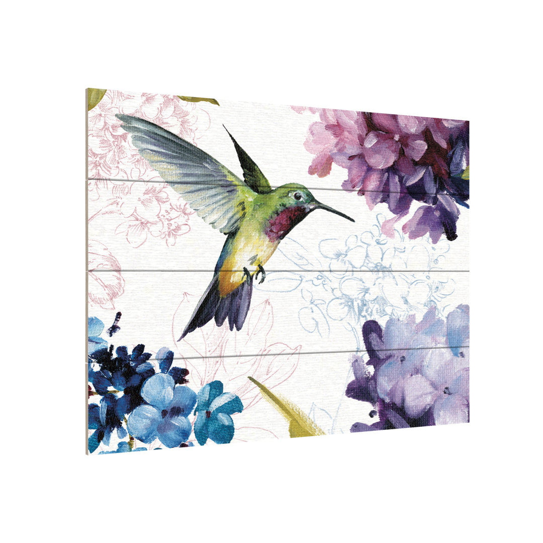 Wall Art 12 x 16 Inches Titled Spring Nectar Square II Ready to Hang Printed on Wooden Planks Image 3