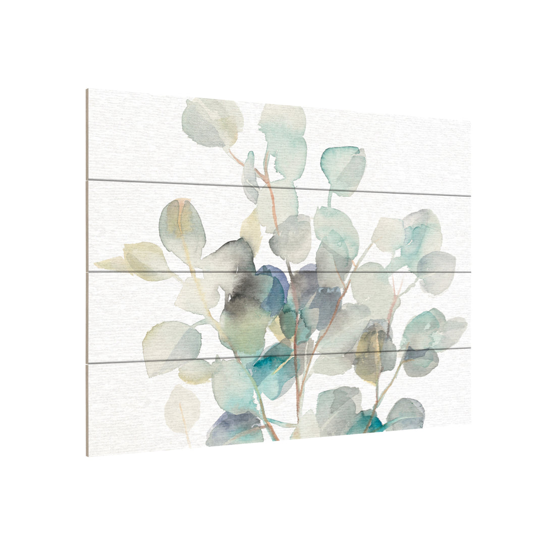 Wall Art 12 x 16 Inches Titled Eucalyptus III White Ready to Hang Printed on Wooden Planks Image 3