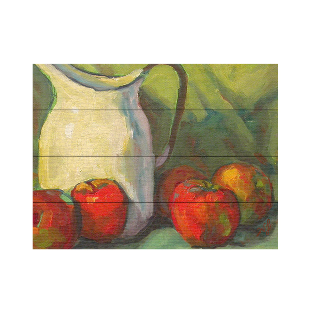 Wall Art 12 x 16 Inches Titled Milk Pitcher Ready to Hang Printed on Wooden Planks Image 2