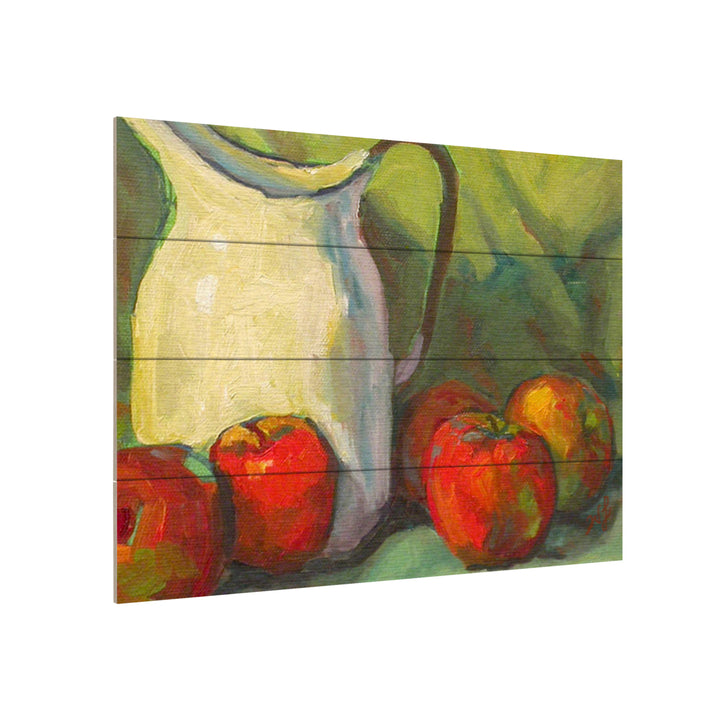 Wall Art 12 x 16 Inches Titled Milk Pitcher Ready to Hang Printed on Wooden Planks Image 3