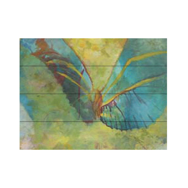 Wall Art 12 x 16 Inches Titled Butterflight Ready to Hang Printed on Wooden Planks Image 2