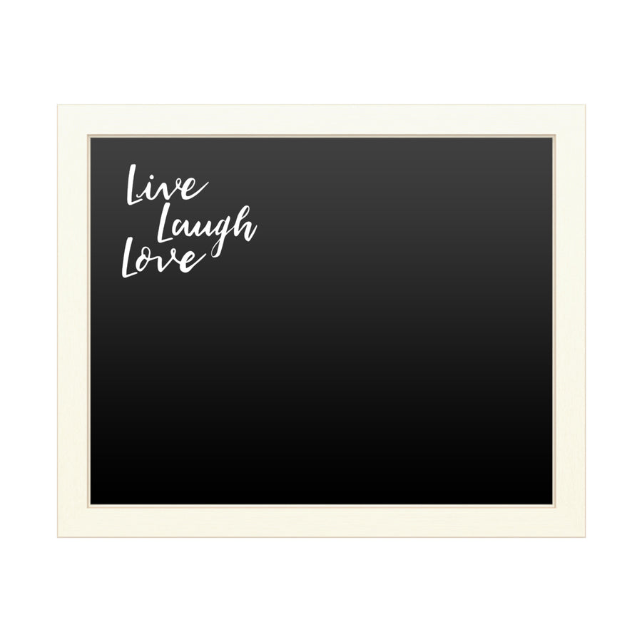 16 x 20 Chalk Board with Printed Artwork - Live Laugh Love White Board - Ready to Hang Chalkboard Image 1