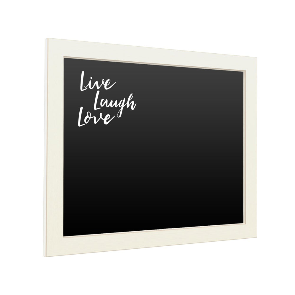 16 x 20 Chalk Board with Printed Artwork - Live Laugh Love White Board - Ready to Hang Chalkboard Image 2