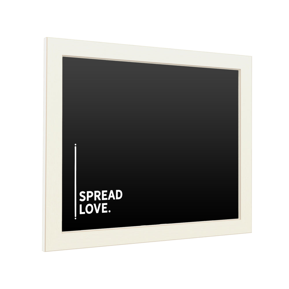 16 x 20 Chalk Board with Printed Artwork - Spread Love White Board - Ready to Hang Chalkboard Image 2