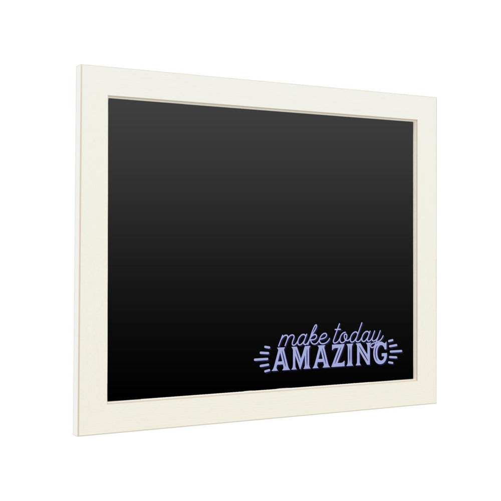 16 x 20 Chalk Board with Printed Artwork - Make Today Amazing Blue White Board - Ready to Hang Chalkboard Image 2