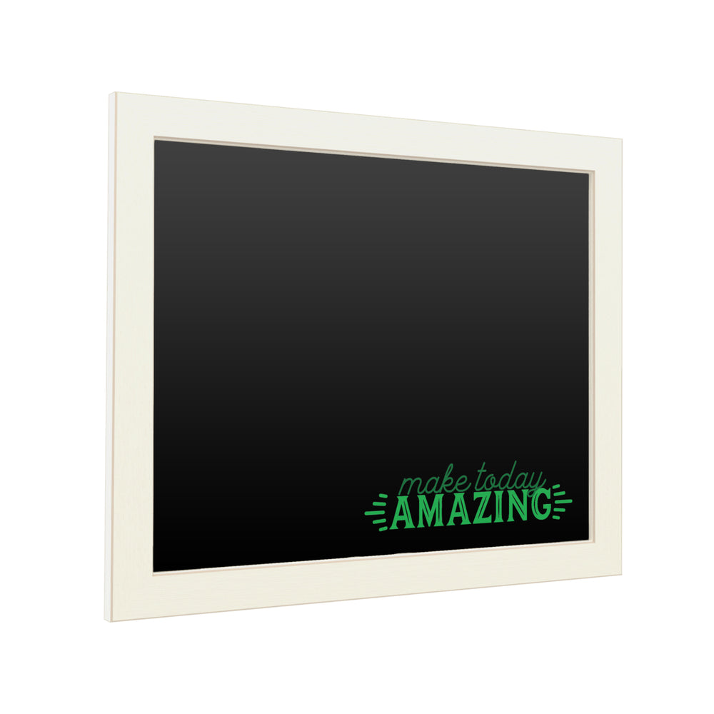 16 x 20 Chalk Board with Printed Artwork - Make Today Amazing Green White Board - Ready to Hang Chalkboard Image 2