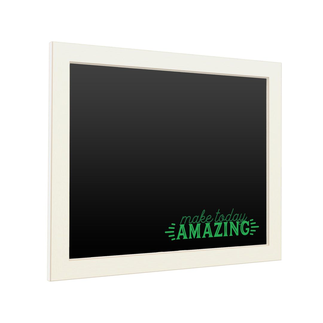 16 x 20 Chalk Board with Printed Artwork - Make Today Amazing Green White Board - Ready to Hang Chalkboard Image 2