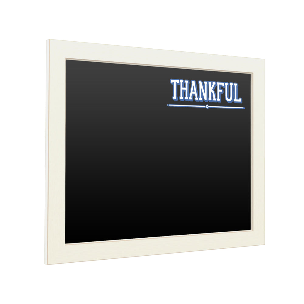 16 x 20 Chalk Board with Printed Artwork - Thankful Blue White Board - Ready to Hang Chalkboard Image 2