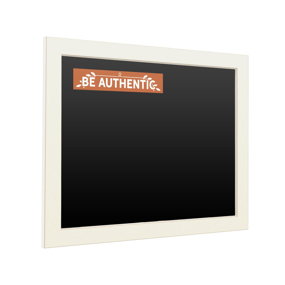 16 x 20 Chalk Board with Printed Artwork - Be Authentic Orange White Board - Ready to Hang Chalkboard Image 2