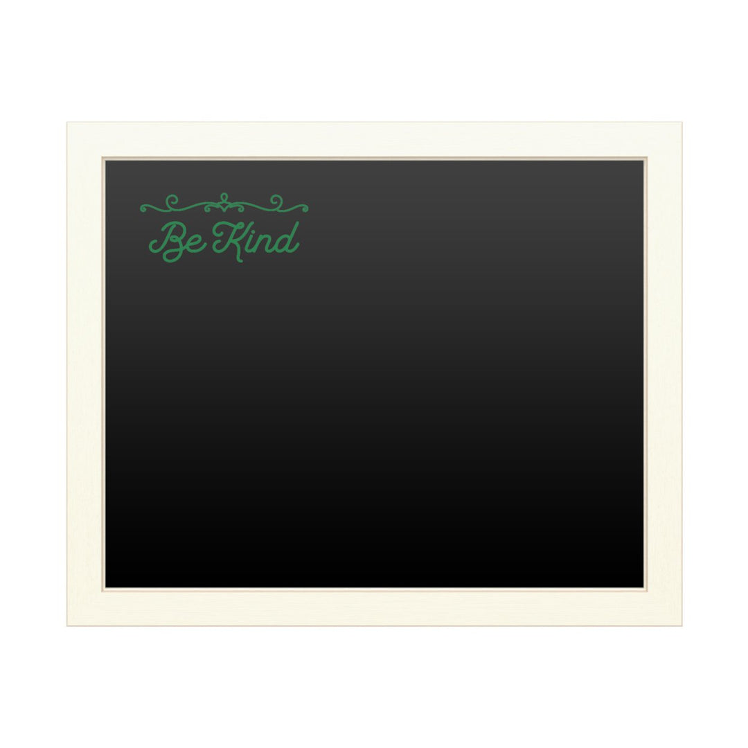 16 x 20 Chalk Board with Printed Artwork - Be Kind Script Green White Board - Ready to Hang Chalkboard Image 1