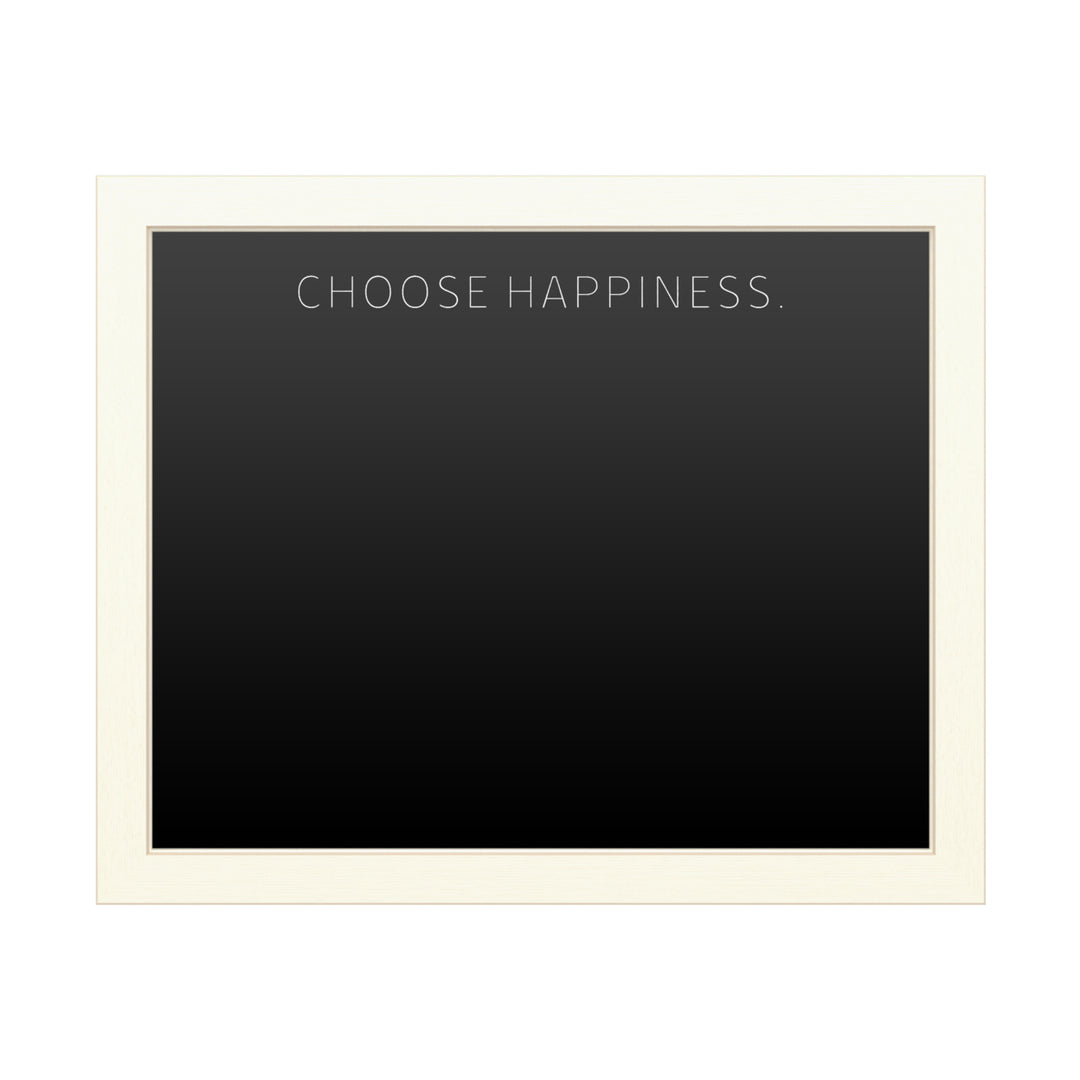 16 x 20 Chalk Board with Printed Artwork - Choose Happiness White Board - Ready to Hang Chalkboard Image 1