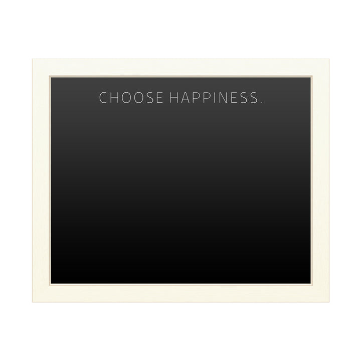 16 x 20 Chalk Board with Printed Artwork - Choose Happiness White Board - Ready to Hang Chalkboard Image 1